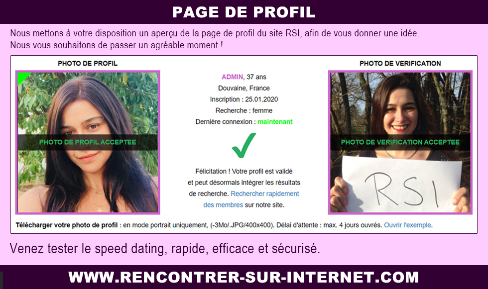 Page de profil : simple et efficace