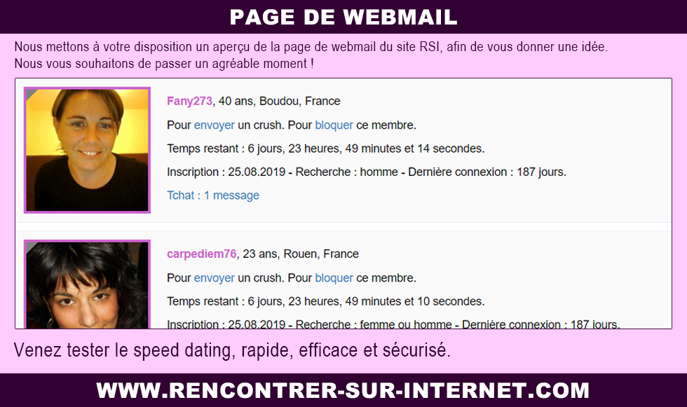 Page de webmail : sobre et raffinée